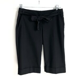 The Limited Drew Fit Low Rise Bermuda Shorts Black Cuffed Size 2 Stretch Pockets